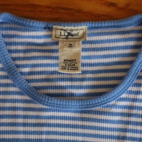 Vintage L.L. Bean Womens Ribbed, Striped Long Sleeve Size M - Picture 2 of 2